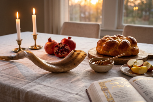 Rosh Hashanah dinner table — Kehilat Ben David
